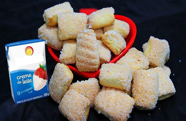 biscoitos de creme de leite