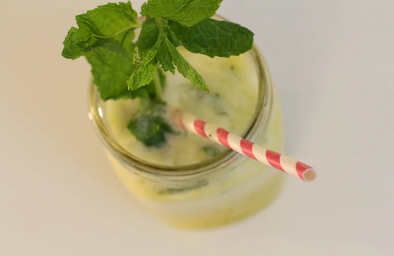 suco diet de abacaxi com cenoura e hortelã