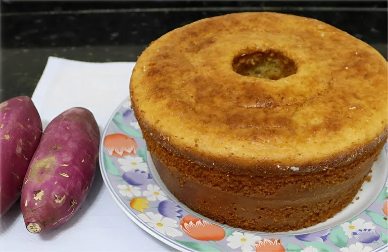 bolo de batata doce simples delicioso para o seu lanche
