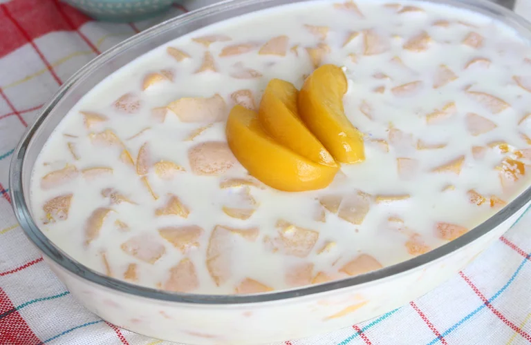 gelado de pêssego