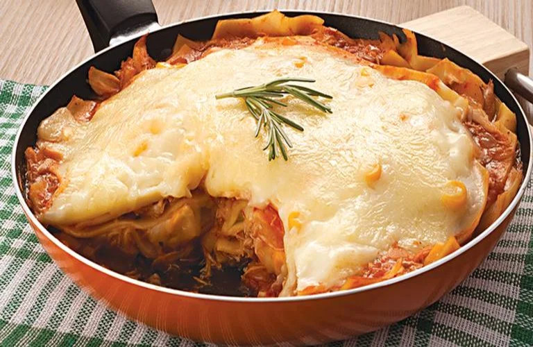 lasanha de frigideira simples e prática
