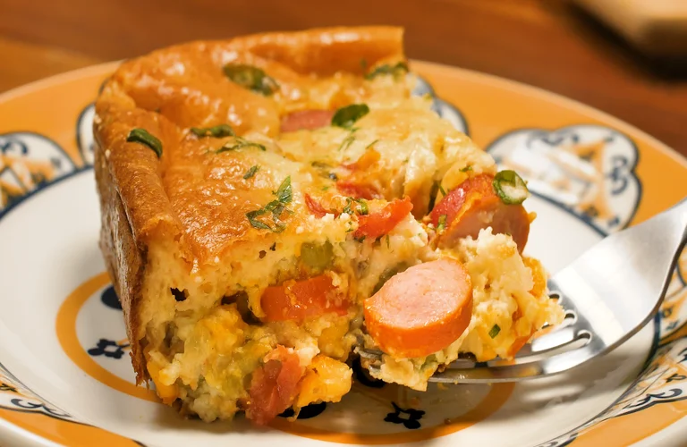 torta de salsicha de liquidificador