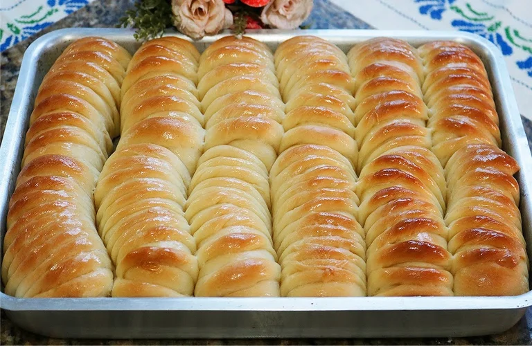 pãozinho caseiro de creme de leite