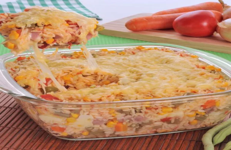 receita de arroz de forno rápido e fácil de fazer