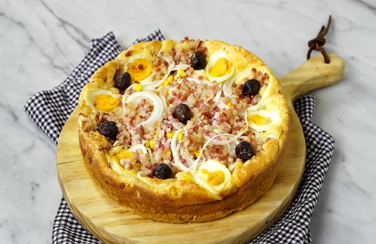 receita de torta portuguesa de liquidificador fácil de fazer e perfeita para servir no lanche