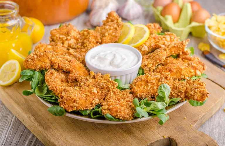 receita de frango empanado caseiro simples