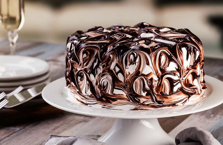 receita de torta mesclada de marshmallow e chocolate