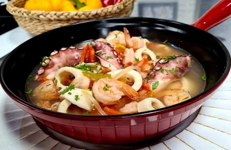 receita de caldeirada de frutos do mar