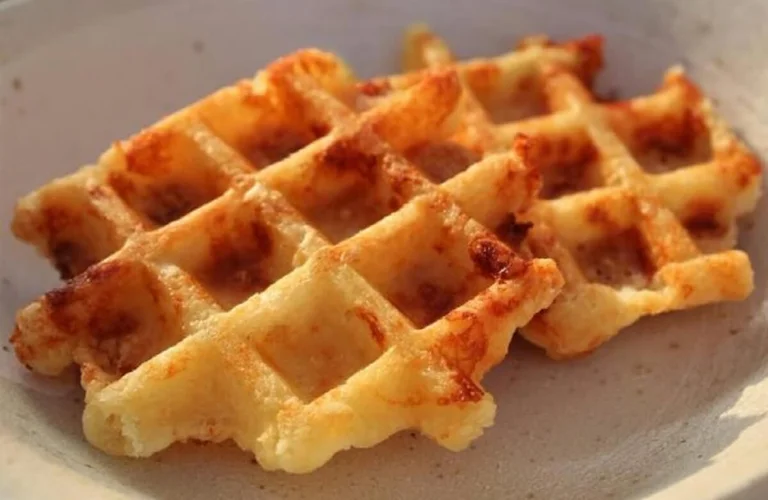 receita de waffle de queijo prático
