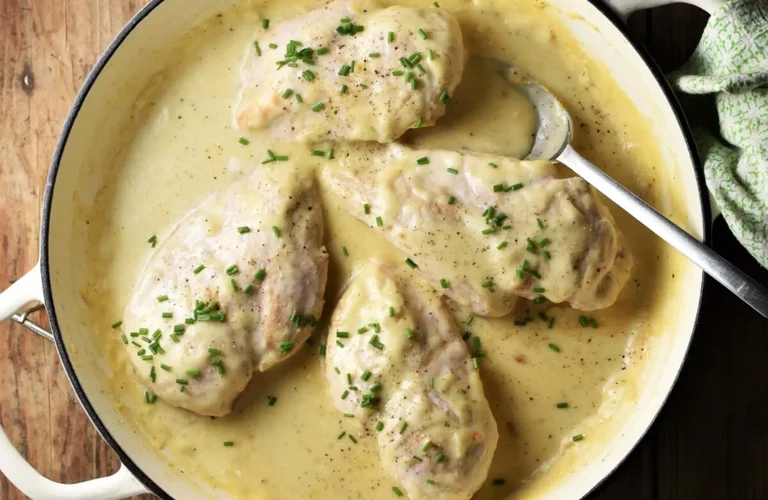receita de filé de frango ao molho de queijo simples