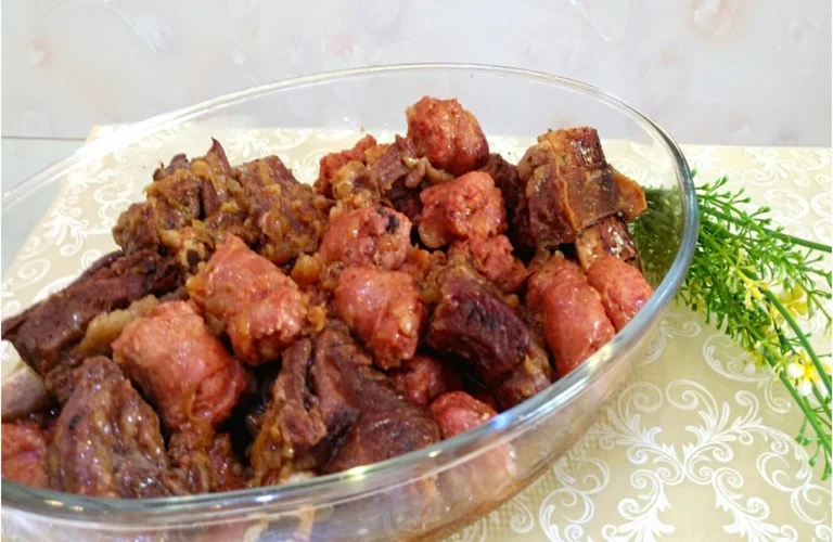 costela na panela de pressão com linguiça