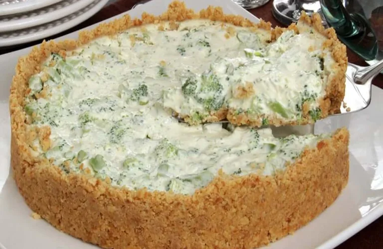 torta cremosa de brócolis